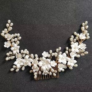 Ceramic Floral Hair Comb